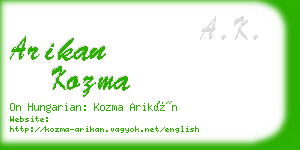 arikan kozma business card